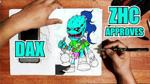 This is the drawing of zhc's original character dax plz up vote and help me reach on trending. Drawing Dax For Zhc Jhonjacob Youtube