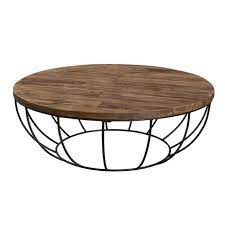 Voici une jolie table basse industrielle tirant parti du design industrielle et de la robustesse du bois pour proposer un support tout à fait élégant, stable et original. Table Basse Ronde Style Industriel En Bois Teck Pieds En Metal Et Coque Noire O 100 Cm Cdiscount Maison
