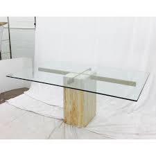 With up to 4 years free credit, 0% apr representative. Ello Italian Travertine Marble Brass Glass Top Pedestal Table Travertine Marble Travertine Glass Top Dining Table