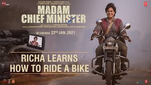 Making Of Madam Chief Minister Richa Chadha Learns How To Ride A Bike Releasing 22 January Youtube Trailer of the upcoming bollywood movie madam chief minister written & directed by subhash kapoor and produced by bhushan kumar, krishan kumar, naren kumar, dimple kharbanda. making of madam chief minister richa chadha learns how to ride a bike releasing 22 january