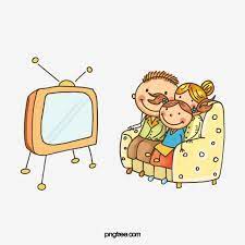 Cartoon Hand Drawn Family Watching Tv Illustration Television Children Parent Png Transparent Clipart Image And Psd File For Free Download How To Draw Hands Family Cartoon Illustration