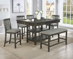 Nina Black Counter Height Set Dining Room Furniture In 2020 Counter Height Dining Table Set Counter Height Table Dining Table Setting