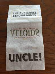 This Was In An Altoids Box It Was So Strange To See Uncle Written On This Paper Am I Missing An American Cultural Reference Writing Paper Mint