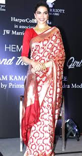 Photos Deepika Padukone Esha Deol At Hema Malini S Book Launch Middaybollywood Bollywoodactors Silk Saree Blouse Designs Deepika Padukone Saree Saree Look