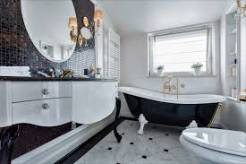 Salcito custom homes | luxe interiors + design. Black And White Baroque And Beautiful Hints Of Gold Very Nicely Adding A Touch Of Luxury White Bathroom Designs Bathroom Design Black Bathroom