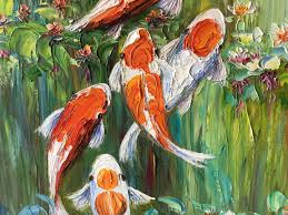 Hi, i'm lisa, i'm a professional artist, and i'm excited to teach you about painting with a palette knife, so that you can fast track your progress, skip the mistakes i've made, and really broaden your skill. Original Palette Knife Oil Painting Koi Zeichnungen Von Enxu Zhou Artmajeur
