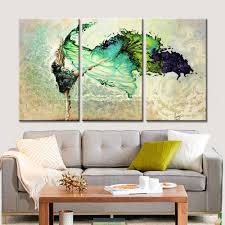Wall Art 3pcs Canvas Painting Home Decor Painting Dancing Girl Frameless Flower Painting Canvas Home Decor Paintings Home Decor Wall Art