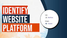 How to Identify A Website Platform - YouTube
