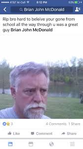 We have lost one of our youngest Gators, Buddy McDonald, from the Class of  1986. Please join me in sending condolences to the McDonald family. Gone  too soon.