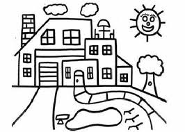 Hari ini aku bikin gambar rumah tingkat yang ada serodotannya nih temen temen. Gambar Mewarnai Rumah Mewah Gambar Mewarnai