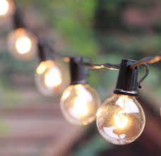 Buy 100ft G40 Outdoor Patio String Lights Set With Clear Globe Bulbs Ul List For Outdoor Commercial Decor Old Fashion Tiki Lights For Backyard Pergola Garden Bench Umbrella Black Same As Brightown In Cheap