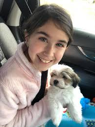 My thank you from the family that had the first puppy pick up🥰. “Dear Mary  Beth, Blair, and Emma thank you all so much you have made my brother and I  dreams