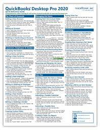 Quickbooks training most of the free content is geared towards beginners, with videos being only a few minutes long, so it can be a great place to start if you need to get a grip on the basics. Quickbooks Desktop Pro 2020 Quick Reference Training Card Laminated Tutorial Guide Cheat Sheet Instructions And Tips Teachucomp Inc Teachucomp Inc Teachucomp Inc Teachucomp Inc 9781941854587 Amazon Com Books