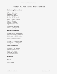 44 Explicit Fsa Math Reference Sheet