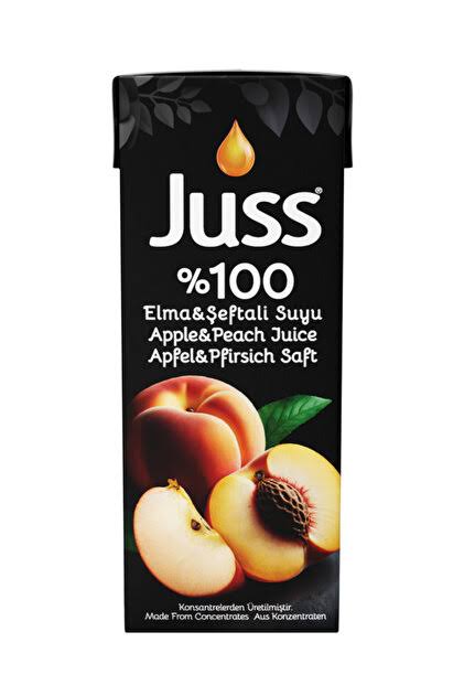 JUSS SLİM 200 ML %100 ELMA ŞEFTALİ SUYU 27 ADET