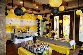 Yellow And Black Outdoors Birthday Party Bee Birthday Party Baby Girl Birthday Theme