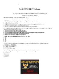 Semoga dengan mempelajarinya kamu bisa lolos cpns tahun ini. Soal Cpns Pdf Terbaru