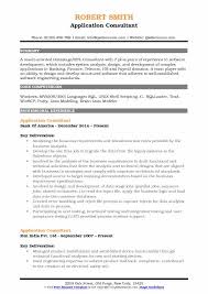 application consultant resume samples