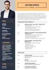 Modele Cv Pour Barman A Telecharger Et A Remplir En Ligne