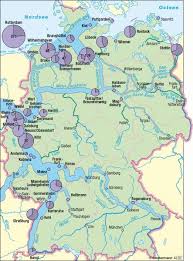 Französische version der karte w162p (bundeswasserstraßen) (stand: Diercke Weltatlas Kartenansicht Wasserstrassen 978 3 14 100700 8 62 4 0