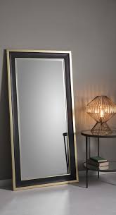 Black And Gold Picture Frames Uk Full Length Leaning Mirror With Black And Gold Frame Gold Framed Mirror Black Gold Bedroom Gold Bedroom