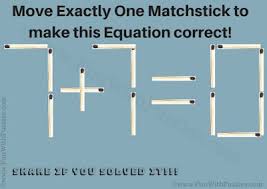 For many people, math is probably their least favorite subject in school. Easy Matchstick Puzzle For Kids With Answer Math Puzzles Brain Teasers Maths Puzzles Math Riddles