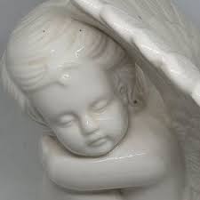 Pair of RARE Ucagco Hand Painted Cherub Figurine Vases