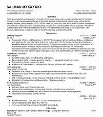 Desktop Support Resume Example Support Resumes Livecareer