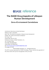 Pdf Gene Environment Correlation