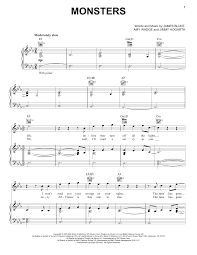 James Blunt Monsters Sheet Music Notes Chords Score Download Printable Pdf In 2020 Sheet Music Notes Sheet Music Pop Sheet Music