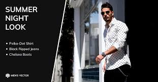 One such versatile footwear to own is chelsea boots. Men S Outfit Polka Dot Shirt Jeans Chelsea Boots Men S Vector