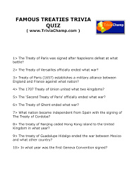 Welcome to the points guy! Famous Treaties Trivia Quiz