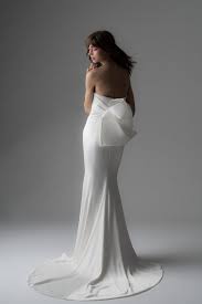 Kelly Rivini 2019 Strapless Draped Sheath With Couture Bow Detailed Back Bow Wedding Dress Gorgeous Wedding Dress Dresses
