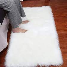 Free shipping for many products! Dikoaina Classic Soft Faux Sheepskin Chair Cover Deal Furniturev Com Fluffy Rugs Bedroom Fluffy Rug Princess Room Decor