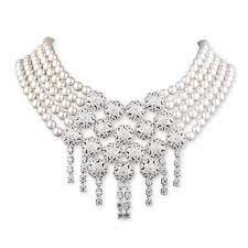 Vgk138416 Grace Kelly Neckpiece Silver Necklace Statement Jewelry Pearl Statement Necklace