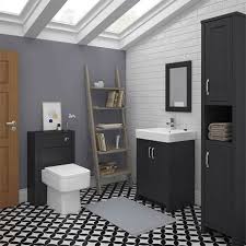 The use of soft grey marble in tiles and mosaic add the needed texture and interest make this small bathroom seem larger. Bold Black And Grey Bathroom Ideas To Amplify Your Bathroom
