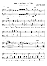Learn what different musical symbols, abbreviations, and terminology mean when it comes to playing piano. Merry Go Round Of Life Howl S Moving Castle Piano Tutorial Sheet Music For Piano Solo Musescore Com
