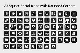 2020 Rounded Square Social Icons Social Icons Icon App Icon Design