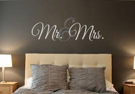  Mr Mrs Vinyl Wall Decal Wall Quotes By Landbgraphics On Etsy Bedroom Wall Wall Vinyl Decor Bedroom Decor