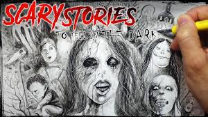 DIP PEN ART + 9 Scary Stories to Tell in the Dark (Creepypasta Story +  Drawing)