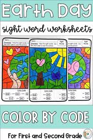 Valentine's day color by sight word. Earth Day Color By Sight Words Coloring Sheets For First And Second Grade Sight Words Sight Word Worksheets Second Grade Sight Words