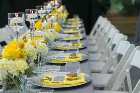 A Chic Yellow And Gray Haitian Wedding In Atlanta Yellow Wedding Decorations Yellow Grey Weddings Yellow Wedding Theme