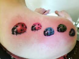 It is one of the. Colorful Five Bug Tattoo On Right Back Shoulder By Nathan Haworth