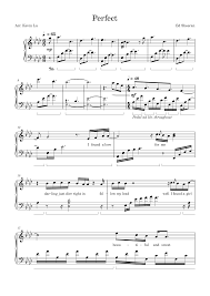 Maybe you would like to learn more about one of these? Perfect Ed Sheeran Piano Solo Cover With Lyrics Sheet Music For Piano Solo Download And Print In Pdf Or Midi Free Sheet Music For Perfect By Ed Sheeran Folk Musescore Com