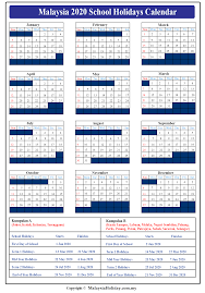 In the table below, you will find the details of the holidays and when they malaysia's national day is a federal public holiday in malaysia. Malaysia School Holidays 2020 School Calendar Malaysia 2020