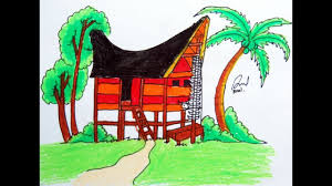 Proses selanjutnya adalah mewarnai gambar rumah. 25 Cara Menggambar Rumah Adat Joglo Yang Mudah Terbaik Koleksi Gambar Pemandangan