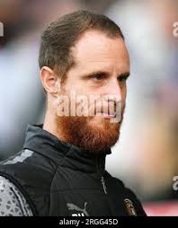 Notts County assistant manager Ryan Harley during the Carabao Cup first  round match at Meadow Lane, Nottingham. Picture date: Tuesday August 8,  2023 Stock Photo