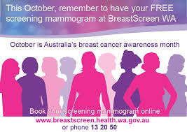 Mammograms can detect breast cancer early, possibly before it has spread. Breastscreen Wa