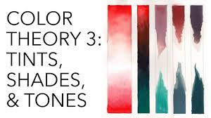 A tint is created when you add white to a color and lighten it. Color Theory 3 Tints Shades And Tones Youtube