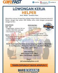 Ada banyak jenis loker yang bisa sobat daftar baik itu di loker terbaru di area magelang juga sering di share melalui media sosial seperti facebook, famlet, selebaran atau radio. Info Lowongan Kerja Sma Smk Di Carefastindo Medan Desember 2020